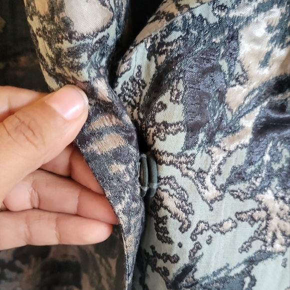 Lafayette 148 New York Metallic Brocade Blazer Jacket Size 14 - Picture 4 of 7